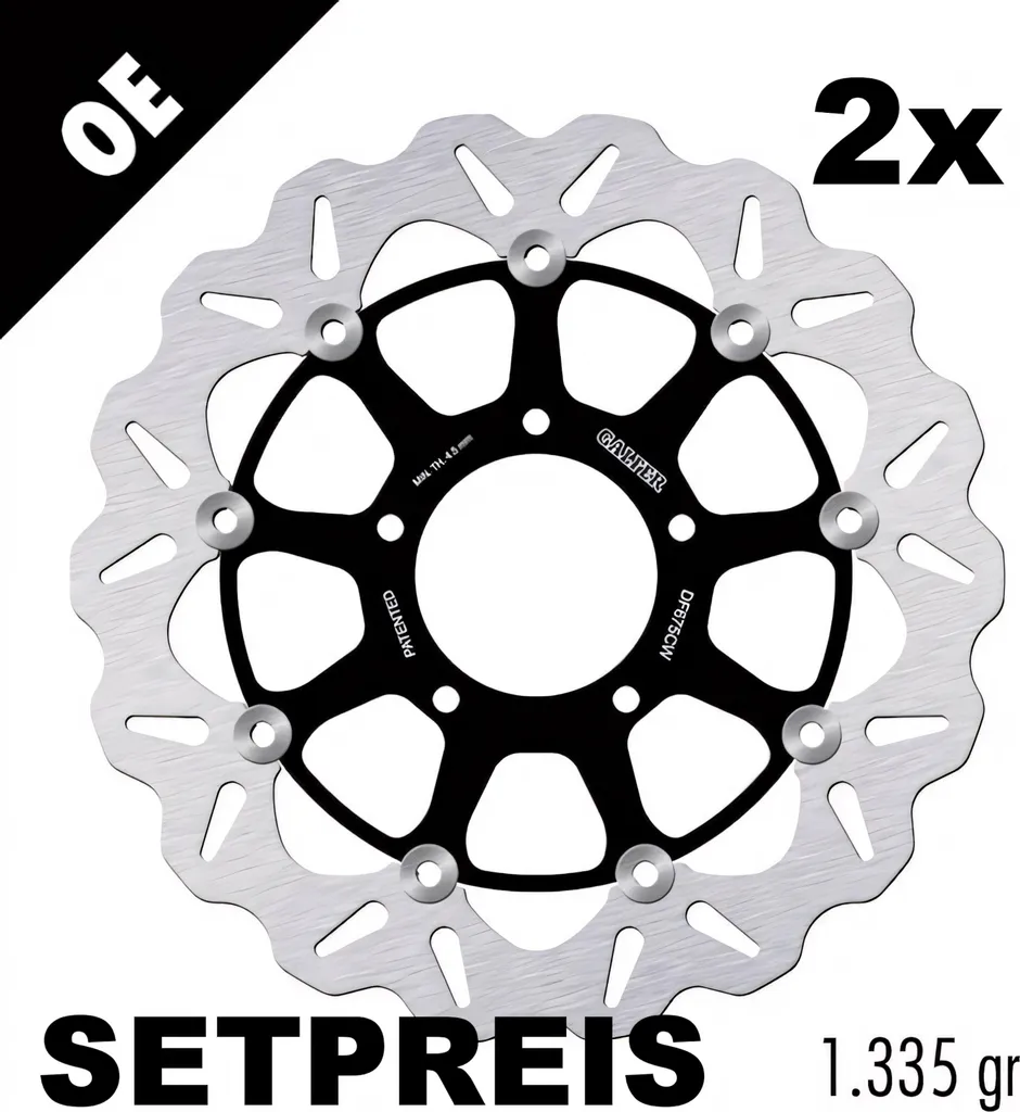 Kit Disques Galfer DF765CW WAVE pour MV Agusta Brutale 750 à 1078cc