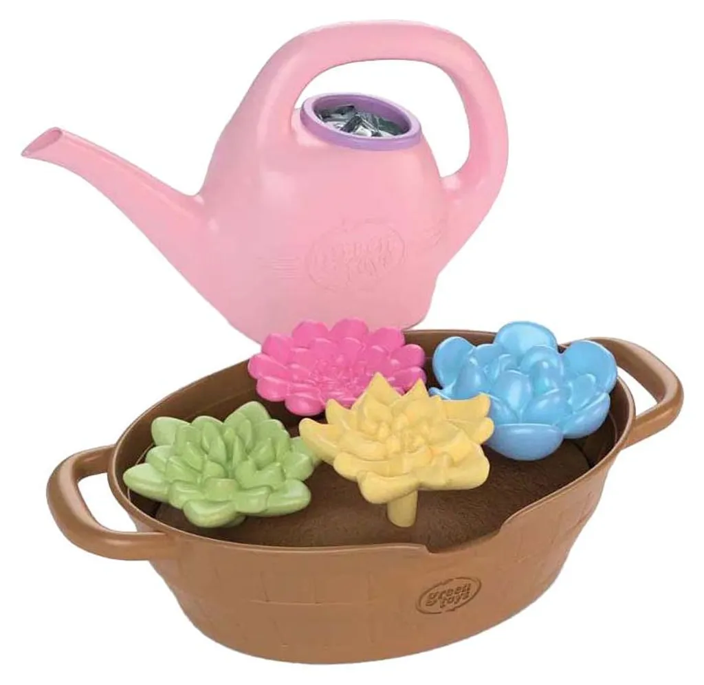 Green Toys Rainbow Bloom Set de changement de couleur rose éducatif