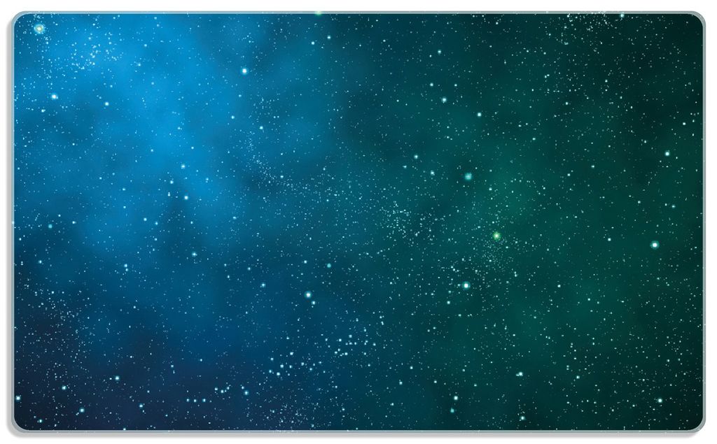 Wallario Frühstücksbrettchen aus Glas, je 14 x 23 cm, mit rutschfesten Füßen, Motiv Sternenhimmel - Milchstraße und Sterne bei Nacht