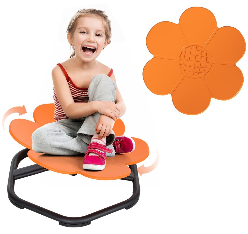 Sensorischer Kinderstuhl, Drehstuhl für Autismus, Sensorischer Balance Training Sitz Kunststoff Orange