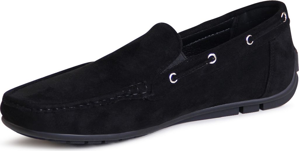 topschuhe24 3002 Herren Velours Mokassins Komfort Slipper , Farbe:Schwarz, Größe:41 EU