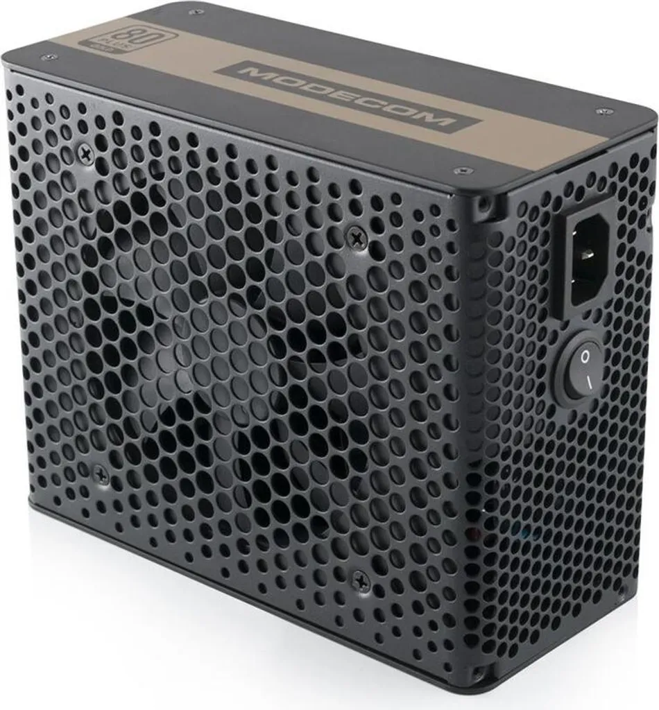 Alimentation 750W Modecom Volcano Gold ATX Noire contre les Coupures et le Bruit