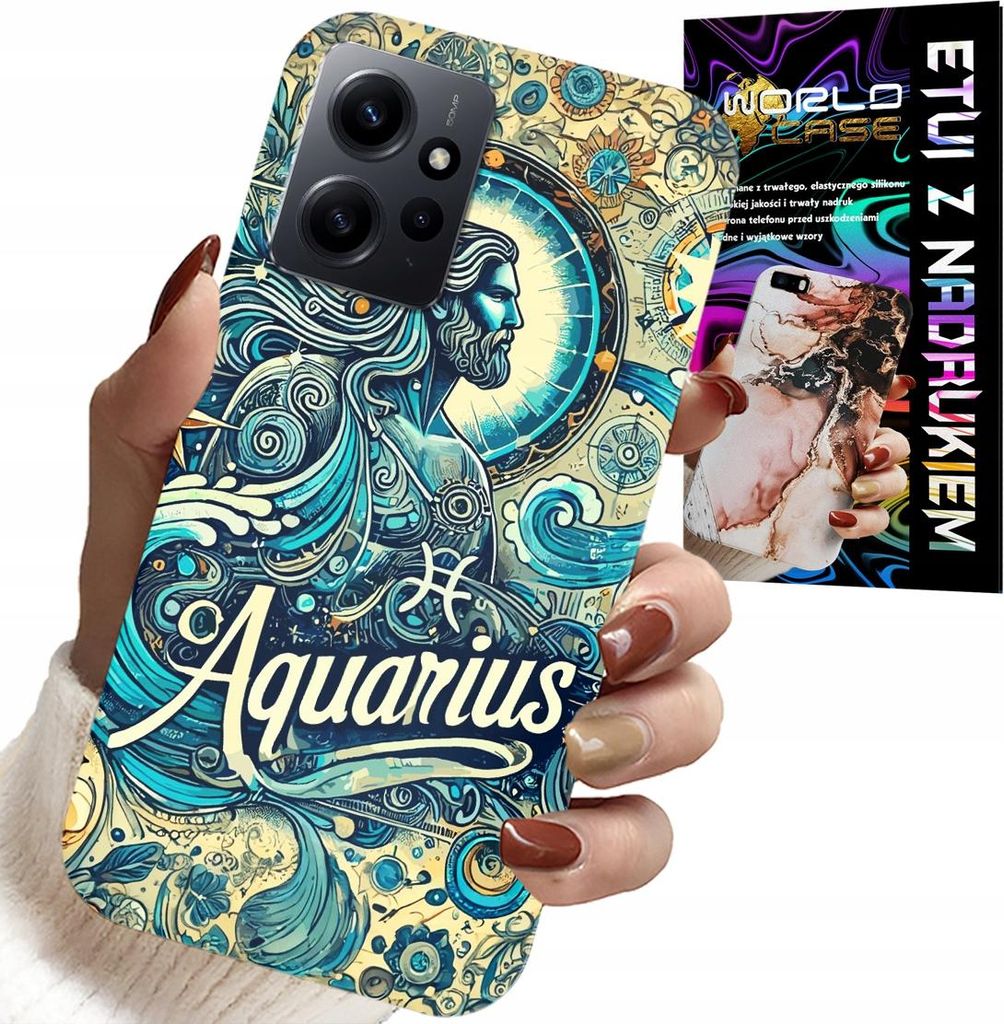 Hülle Für Xiaomi Note 12 4G - Sternzeichen, Wassermann, Astronomie Rückwand