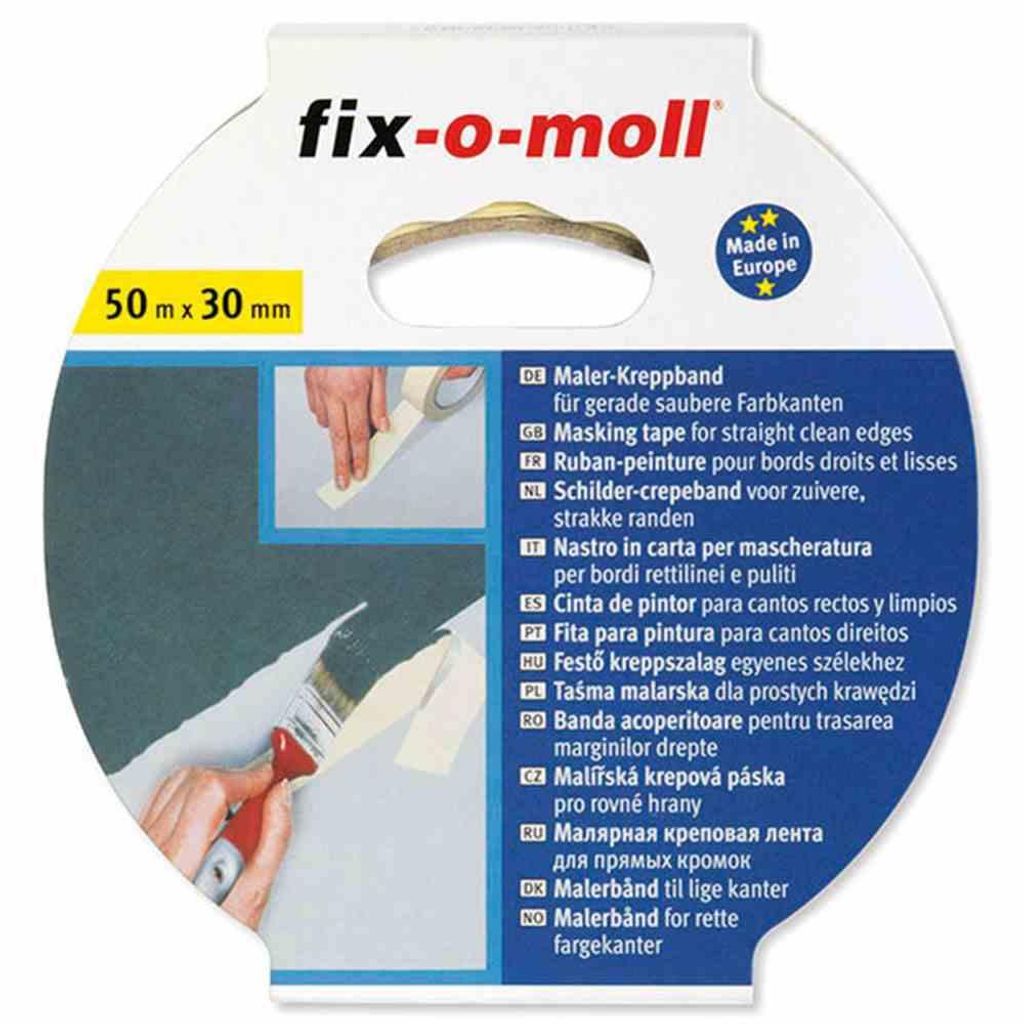 fix-o-moll Flach-Kreppband 50m 30mm Produktbild 