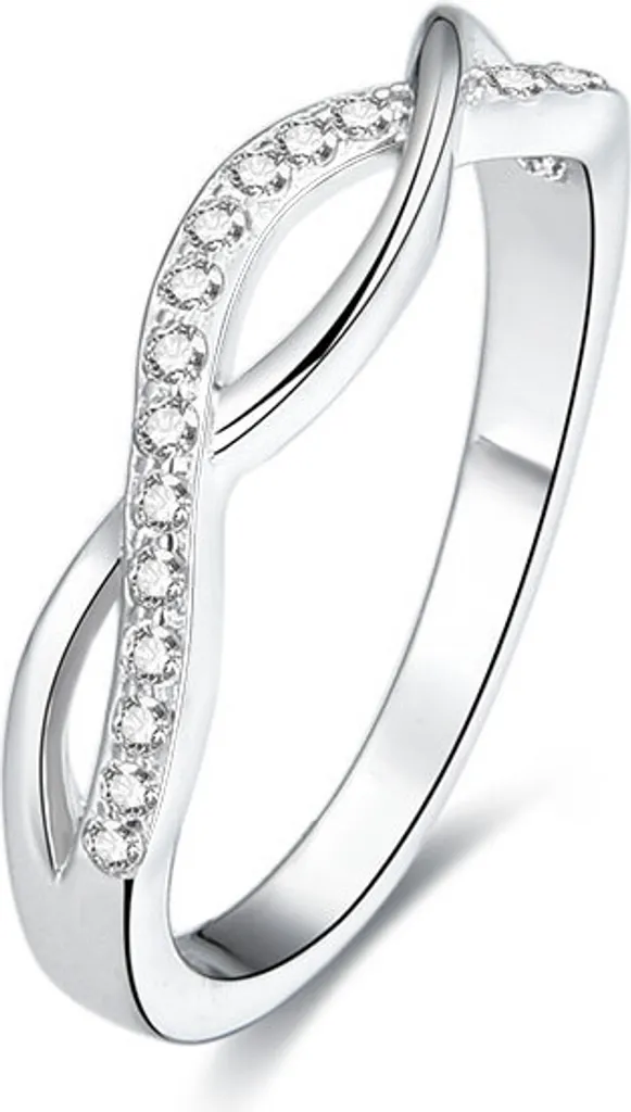 Anello in argento con cristalli AGG190, 50 mm