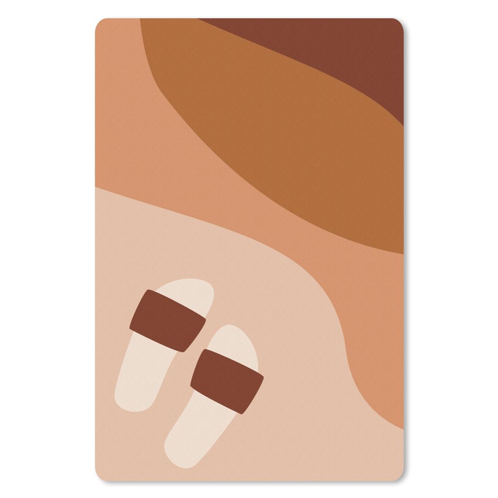 MuchoWow® Mauspad Mousepad Sommer - Hausschuhe - Strand Produktbild 