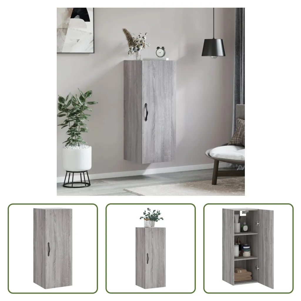 Pensile Living Store Grigio Sonoma 90cm | Design Moderno Materiale Legno