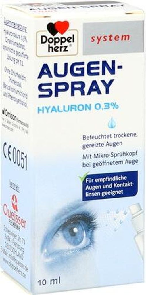 Doppelherz systémový očný sprej Hyaluron 0,3 % zvlhčuje Obrázok produktu 