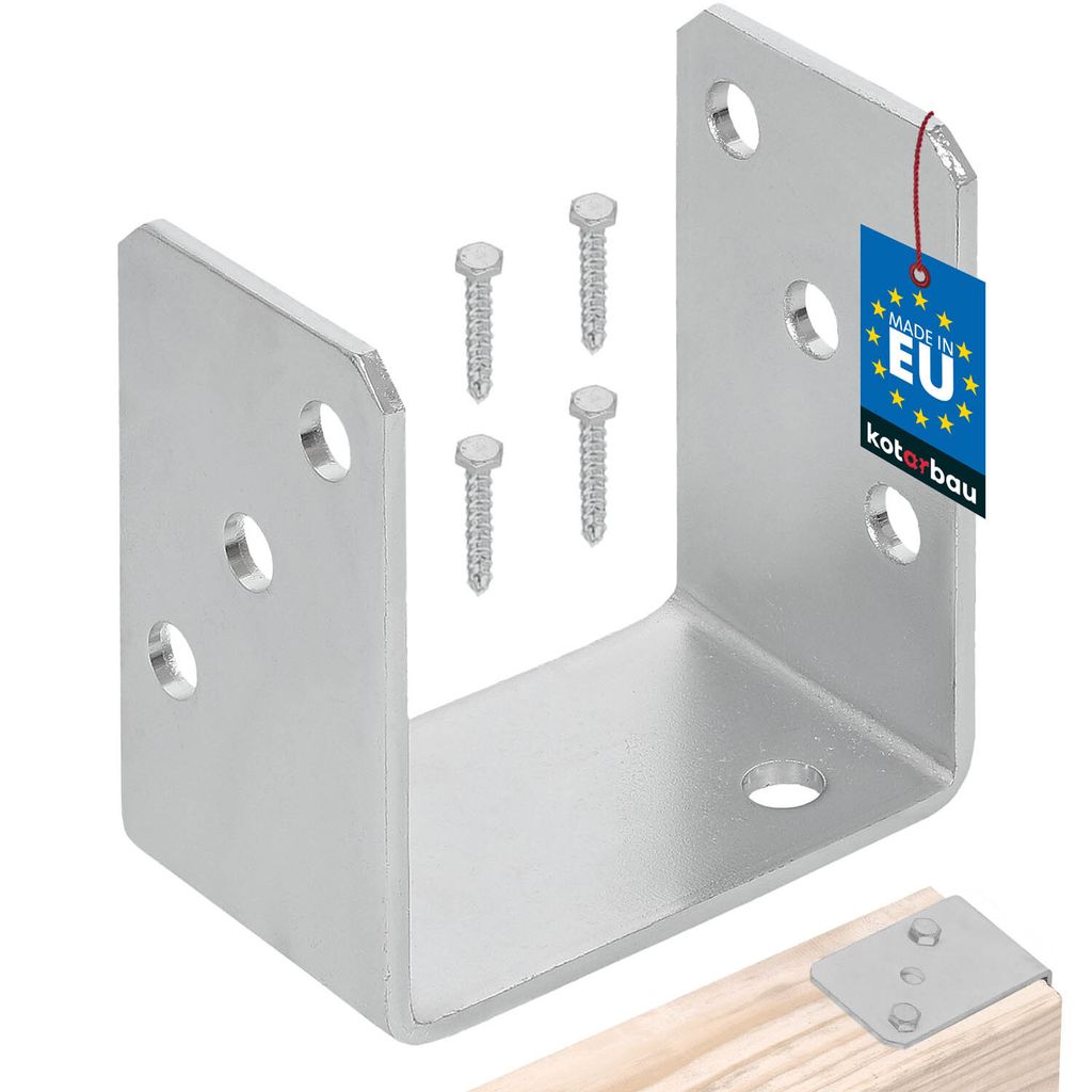 KOTARBAU® Supporto per pali a U da avvitare su 90 mm Immagine del prodotto 