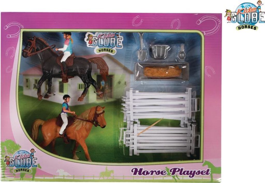 KidsGlobe Pferdespielset, mit 2 Pferde und 2 Reiter  für Image du produit 