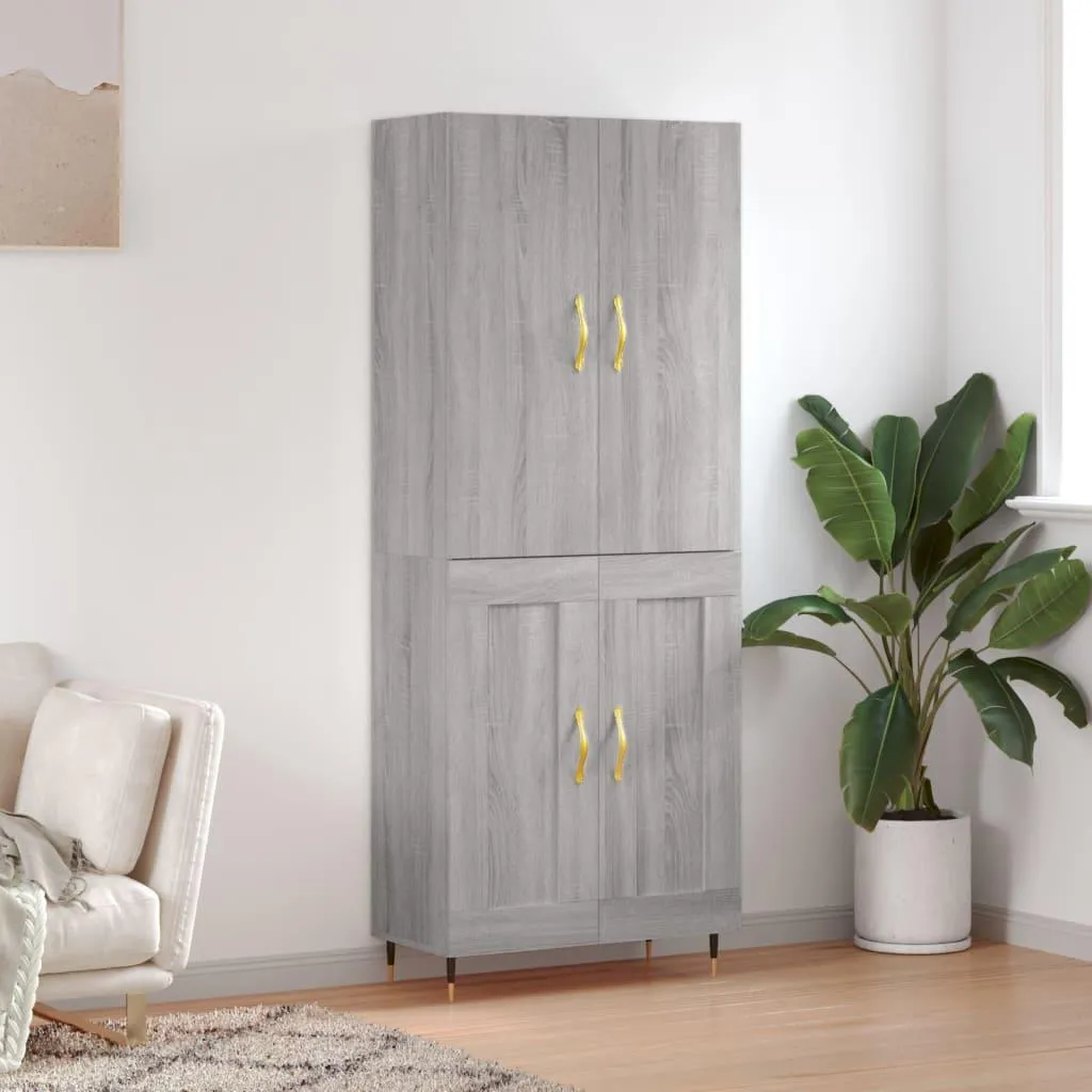 Mobile Credenza Grigio Sonoma 69,5cm | Struttura Rinforzata vidaXL