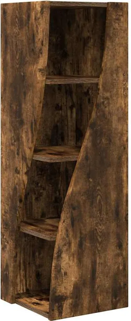 Mobiletto Angolare Rovere Affumicato 32x32x102 | Arredo Ufficio e Hotel