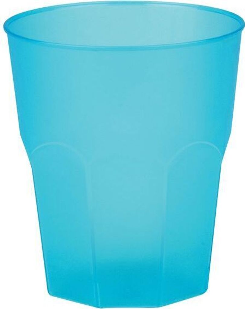 840 Mehrweg Becher türkis blau Plastikbecher 250ml Wiederverwendbar Frost bunt