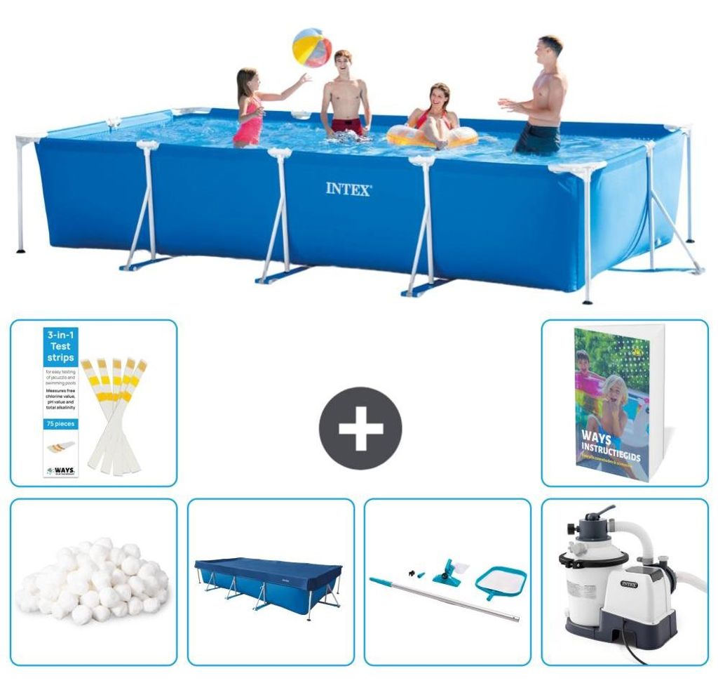 Rechteckiger Frame Pool - 450x220x84 cm - 7-teilig S153