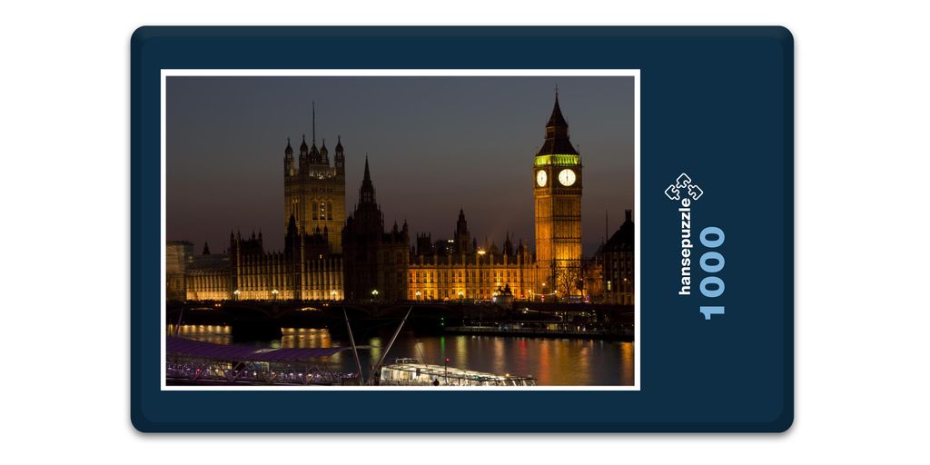 hansepuzzle 10708 - Big Ben Puzzle, 1000 Teile, Reisen, 60,0 x 46,0cm mit hochwertiger Aufbewahrung, Kartonbox und wiederverschließbarem Beutel