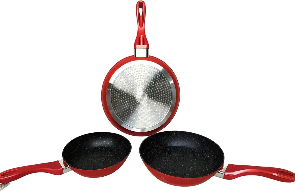 Eisenbach Tris Padelle Rosse in Marmo 20-24-28cm Antiaderenti Top