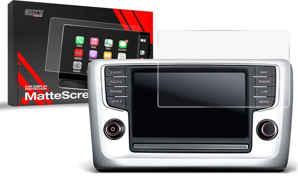 Matte Autodisplayfolie für Volkswagen Golf 6 Discover Media 2 gen. (2015-2017), Grizz Protector