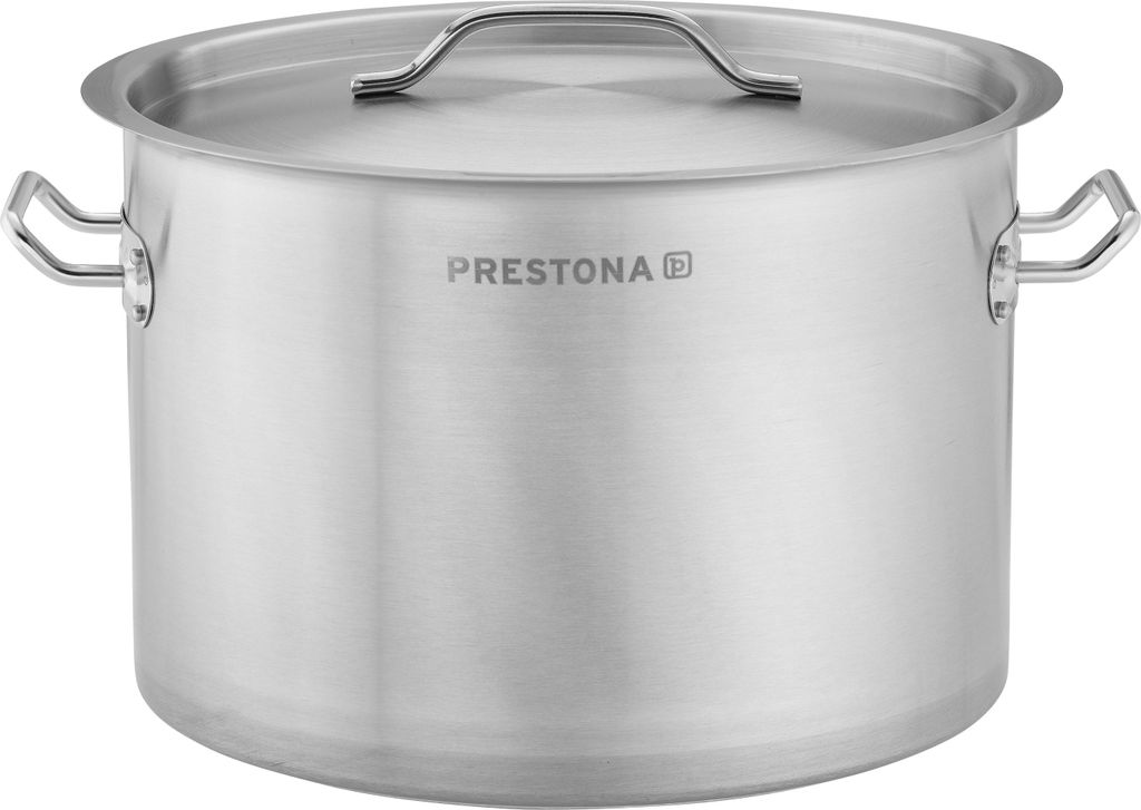 TECHNICA Mittlerer Topf 17L | 32 cm | Edelstahldeckel | Edelstahl Induktion Kochtopf