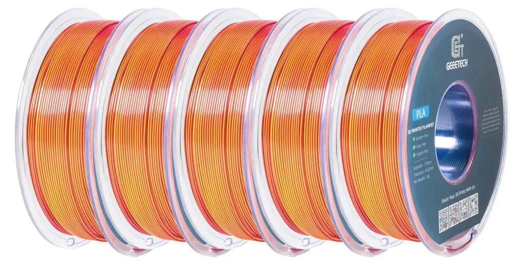 Filament 3D pour Prototypage - PLA Robuste en Coloris Rouge Jaune Bleu