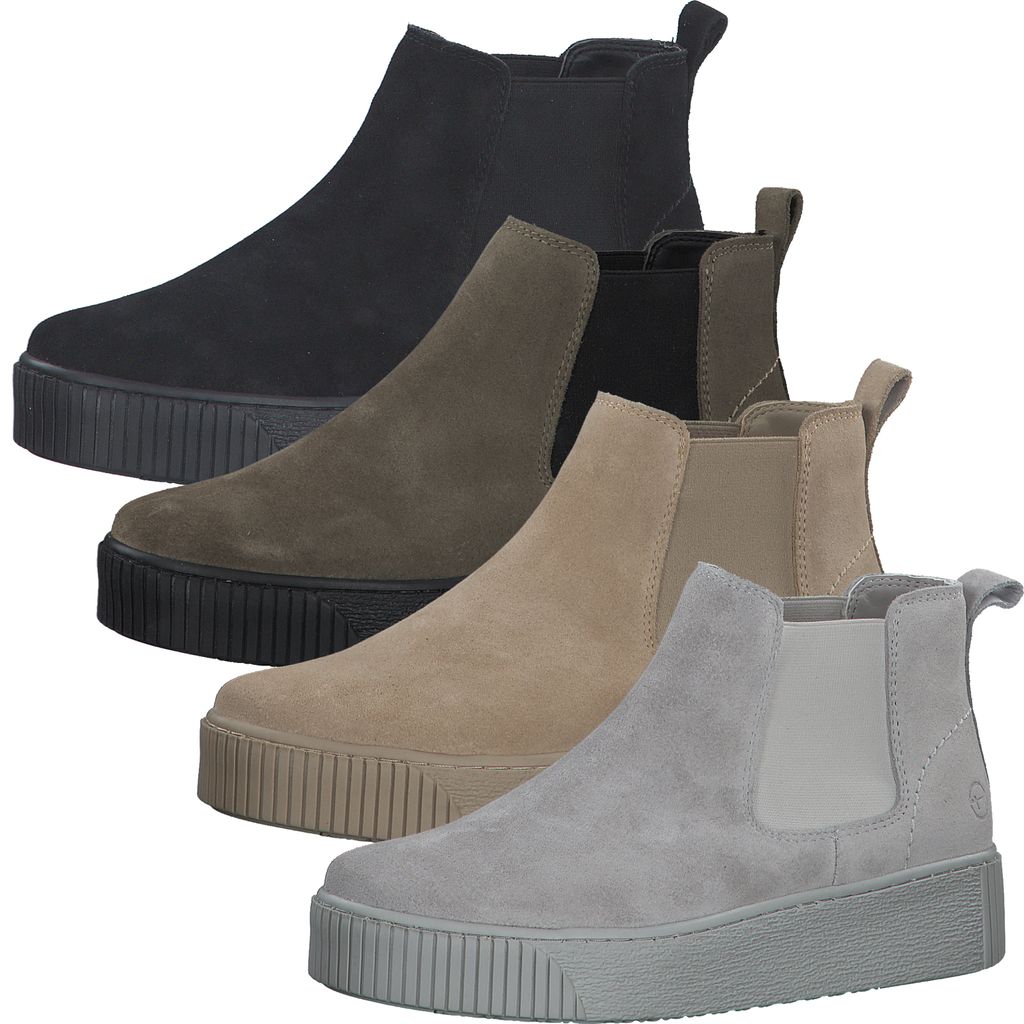 Tamaris Damen Stiefeletten Boots Leder 1-25813-27, Größe:39 EU, Farbe:Grün
