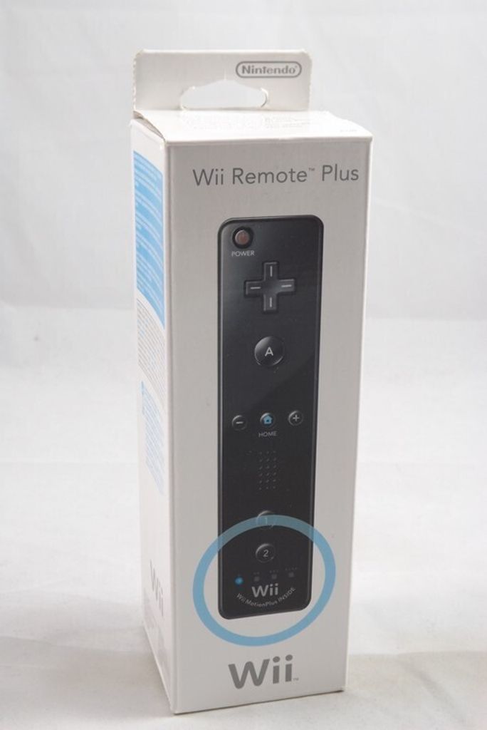 A product box for a Nintendo Wii Remote Plus controller.