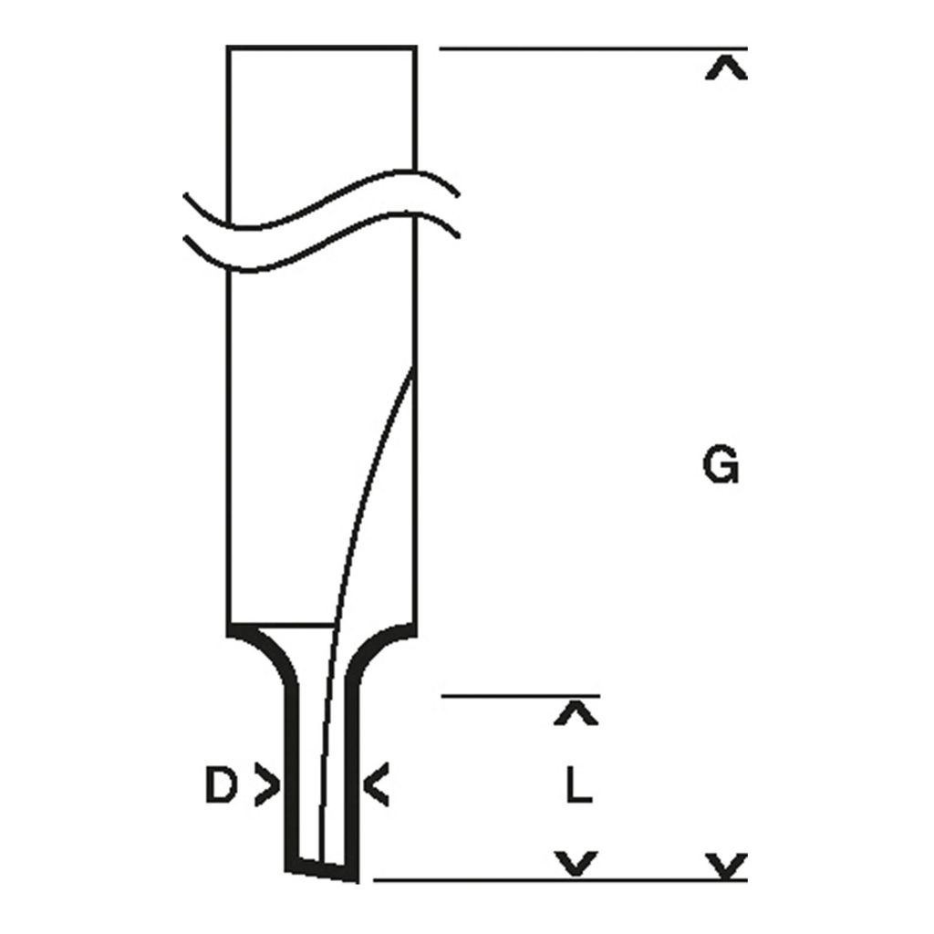 PRO Nutfräser, einschneidig, Ø 5 x L 12,7, Schaft 8 mm Produktbild 