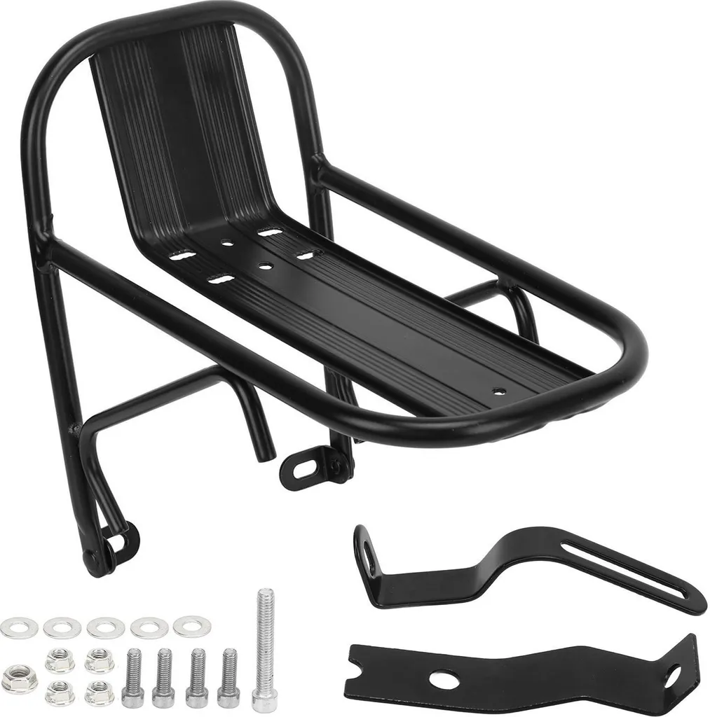 Porte-bagages avant vélo robuste en aluminium léger avec kit complet