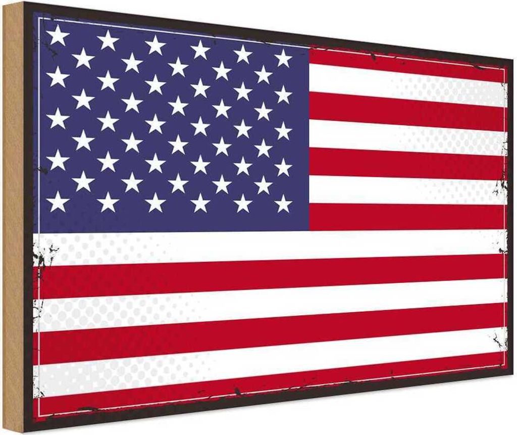 vianmo Holzschild 30x40 cm Vereinigte Staaten Retro States Amerika USA