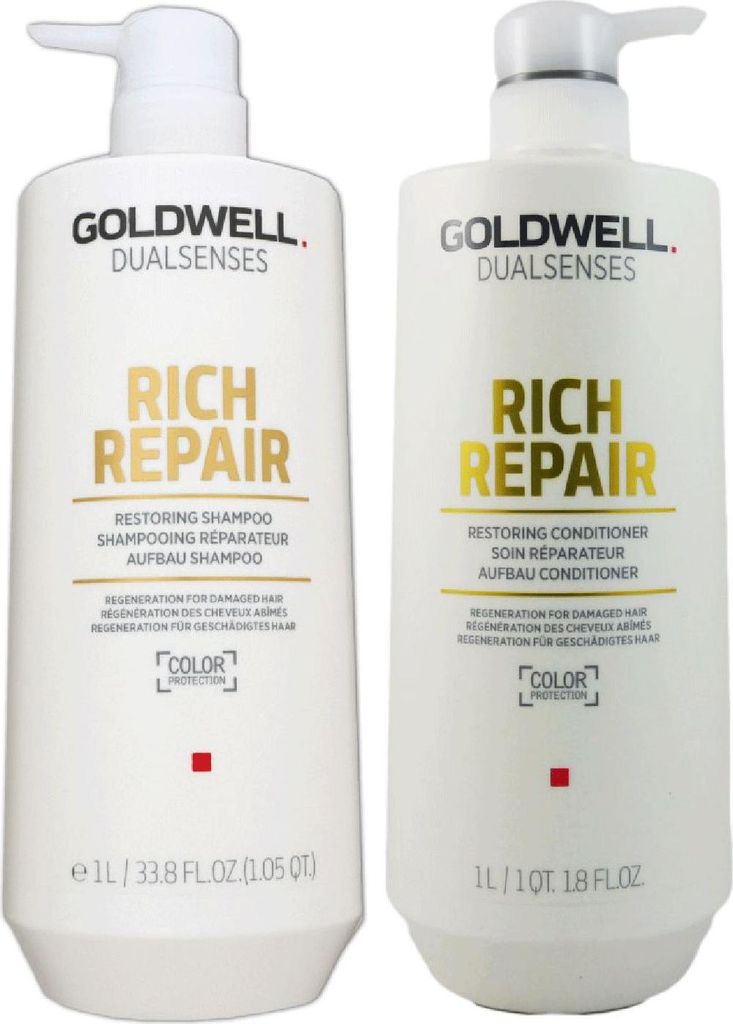 Goldwell DS Rich Repair Shampoo 1000ml + Conditioner 1000ml Immagine del prodotto 