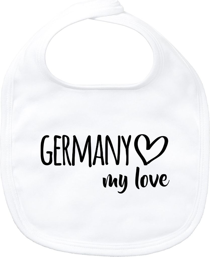 Huuraa Baby Lätzchen Germany my love White Klettverschluss Baumwolle Latz Geschenkidee