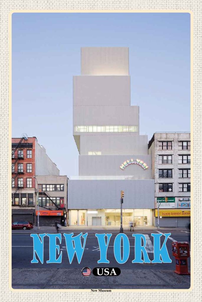 vianmo Holzschild 30x20 cm New York USA Museum Bildmotiv Reisemotiv Amerika
