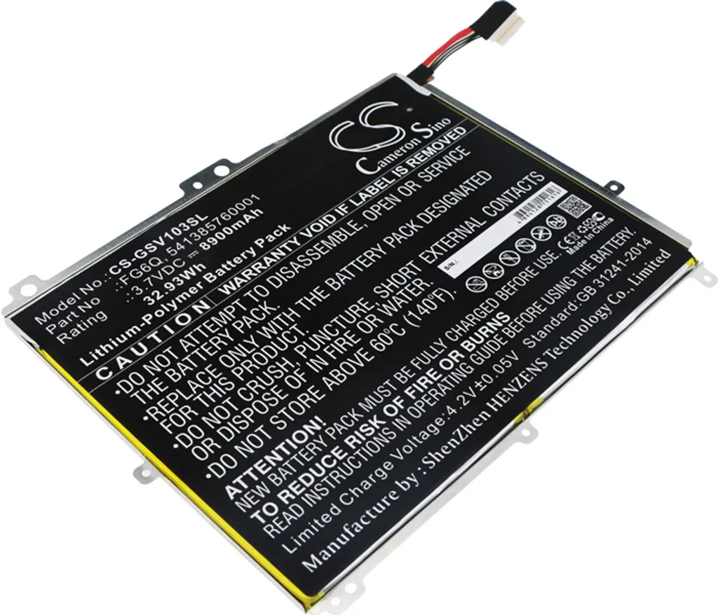 Batterie Gigaset QV1030 remplace 541385760001 pour Tablette FG6Q Techtek