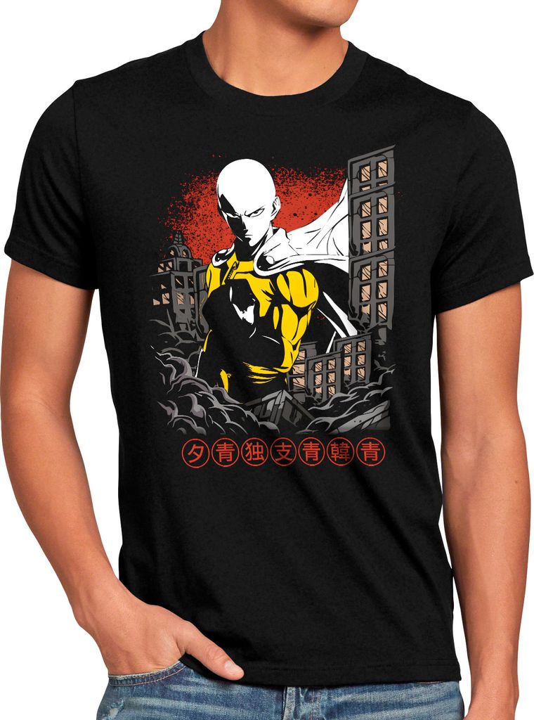 BaumwolleCloud One and Only Sai Herren T-Shirt saitama one anime punch cosplay