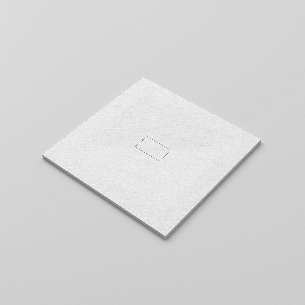SMC Duschwanne Duschtasse 100x100cm mit Anti-Rutsch Oberfläche, rechteckig weiß zuschneidbar