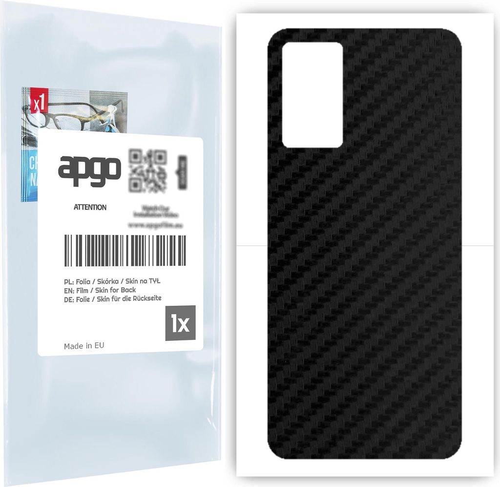 apgo Rückseite Schutzfolie für Vivo V21 - Hinten Schutzfolie Carbon, Rückseite Folie schützt vor Kratzern und Fingerabdrücken