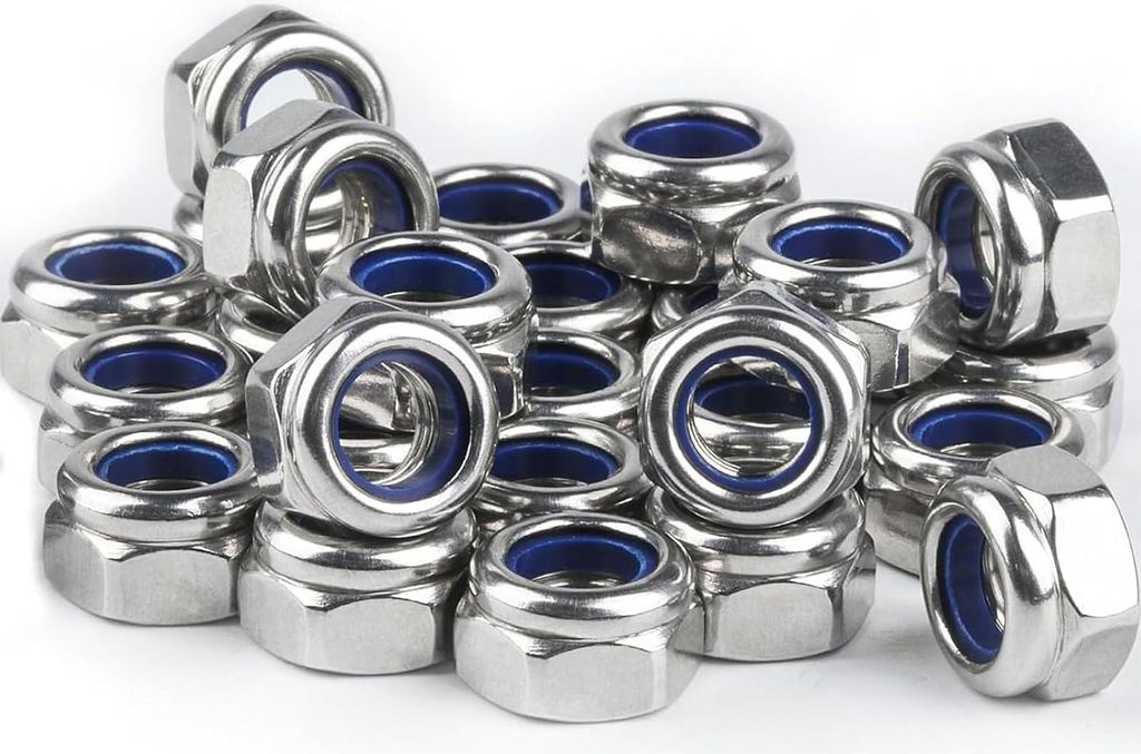 60er M8 Edelstahl Muttern Sechskant Sicherungsmuttern für Schrauben
