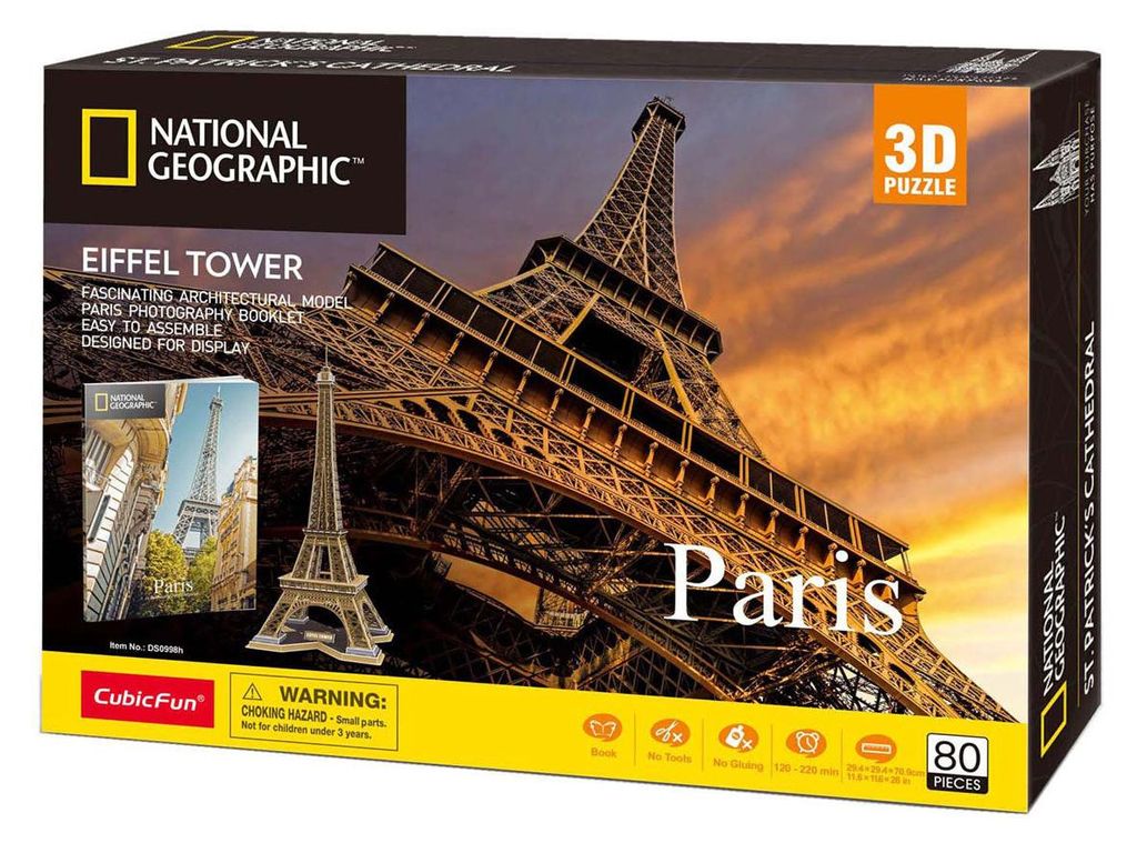 CubicFun Cubic Fun 3d Puzzel NG Eiffel Tower, 80 Stück(e), Produktbild 