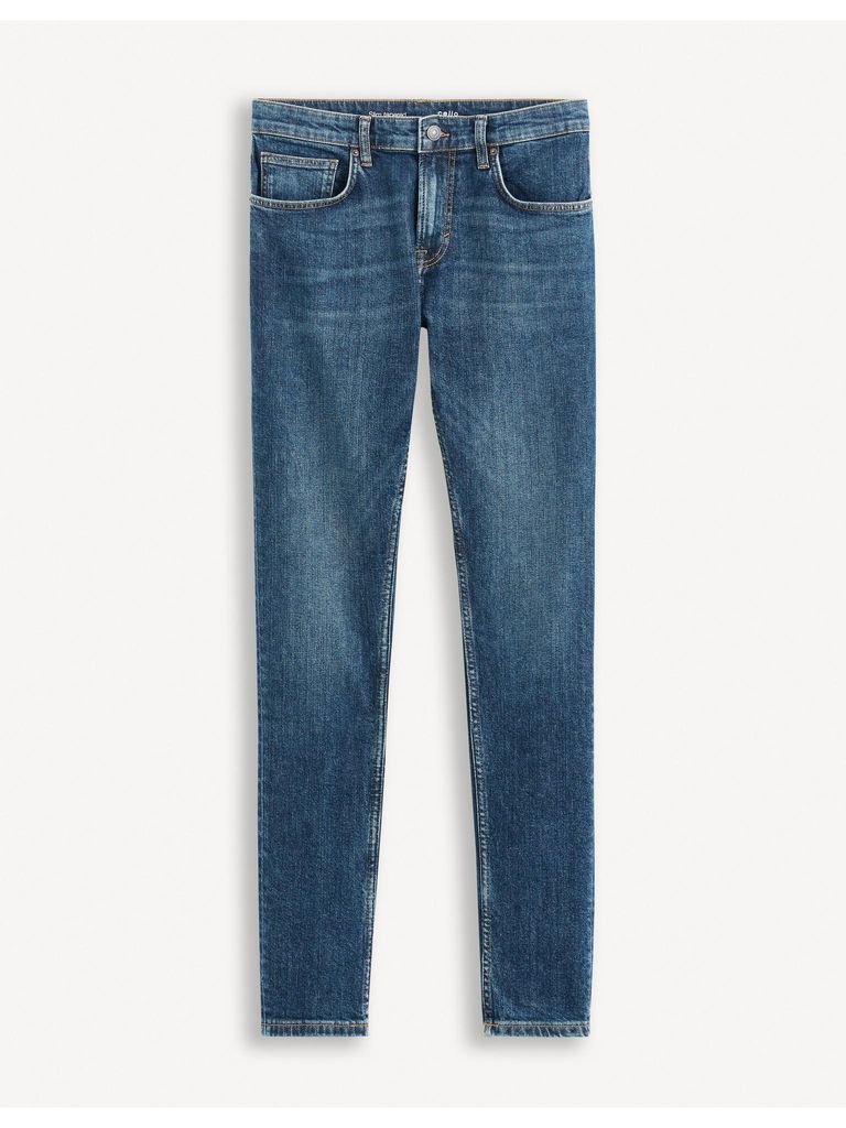 Celio Blaue Herren-Jeans in schmaler Passform mit schmal zulaufendem Saum 38
