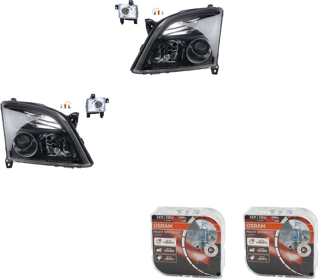 Johns, Scheinwerfer + Osram Night Breaker Laser passend für Opel Vectra C 04/02-08/05 1216129 93172953 1216130 93172954 6710033 6710034