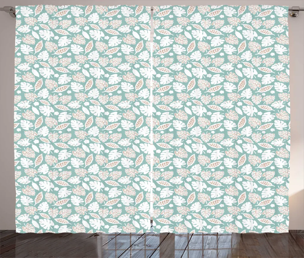 Rideau Salon 280x225cm : Finissez-en avec le Vis-à-Vis grâce au Style Monstera