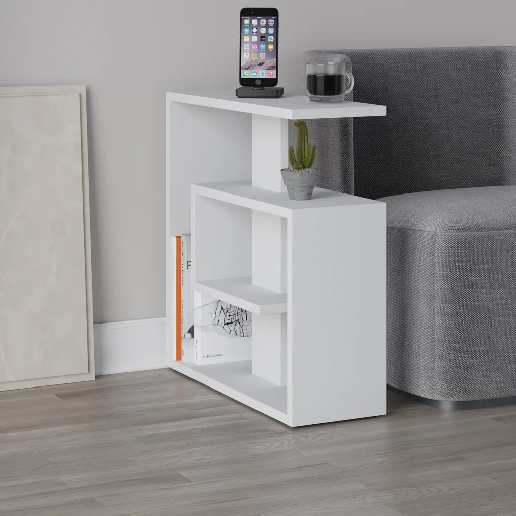 Mobiletto Comodino Saly Bianco: Dolcezza e Ordine in Camera da Letto - 4