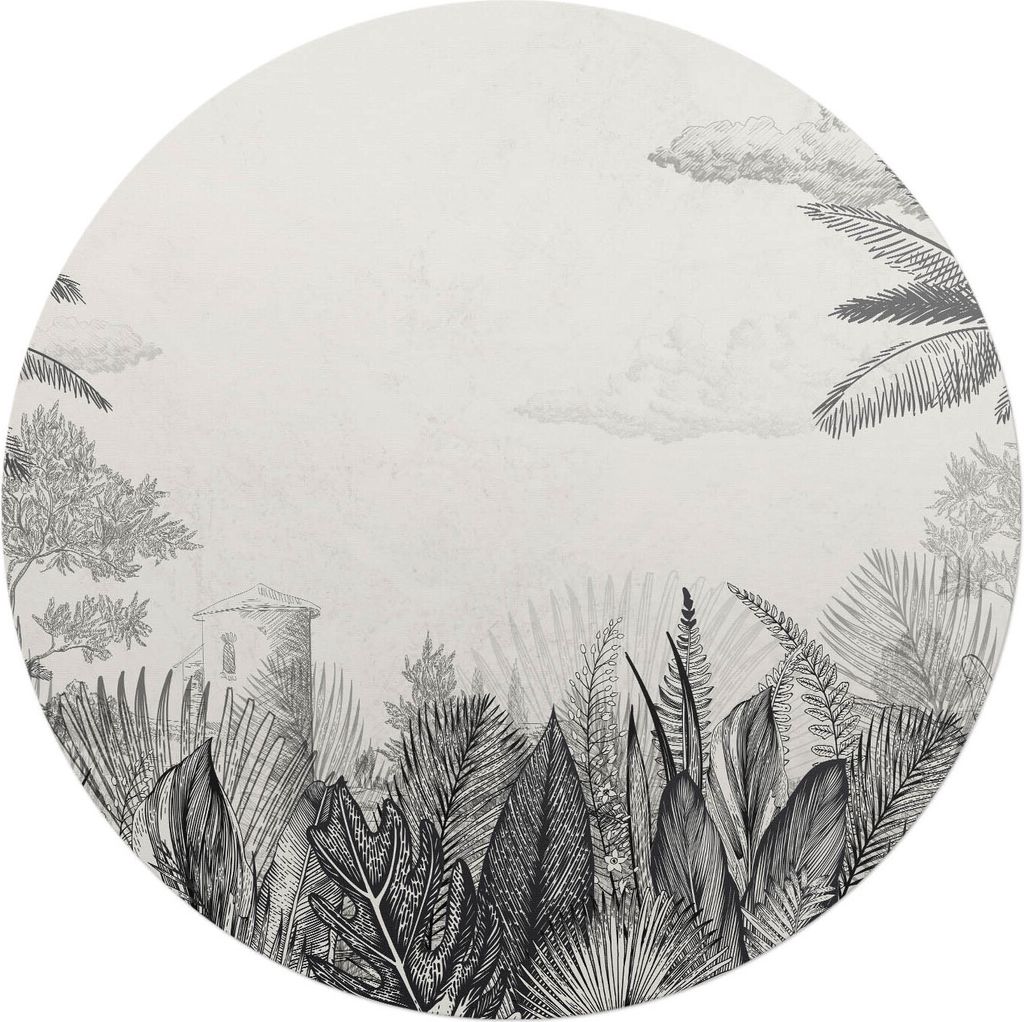 Tropische Illustration – Bodenschutzmatte – Stuhlunterlage – Bürostuhlmatte – Rutschfeste Bodenmatte – Schutzmatte für Hartboden – fi...