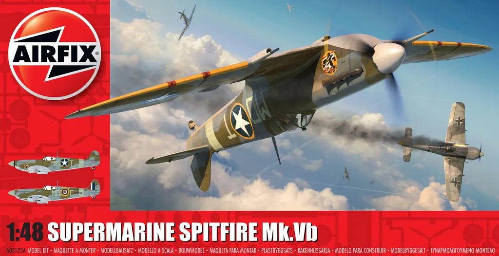Airfix Spitfire Mk.Vb 1:48 Maquette Avion pour Collection et Loisir