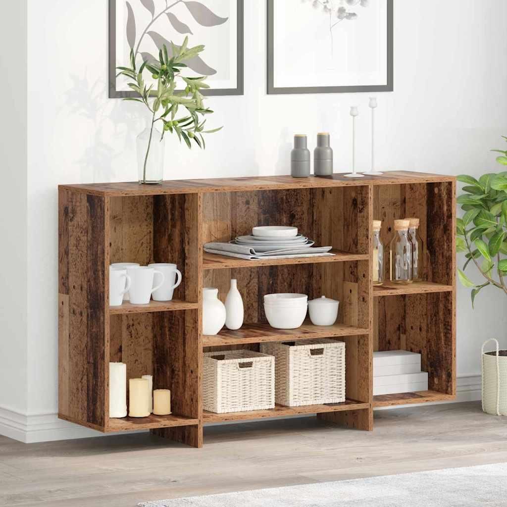 Möbel Sideboard mit Regal Altholz 120 x 30 x 75 cm Holzwerkstoff - Kommoden 875035
