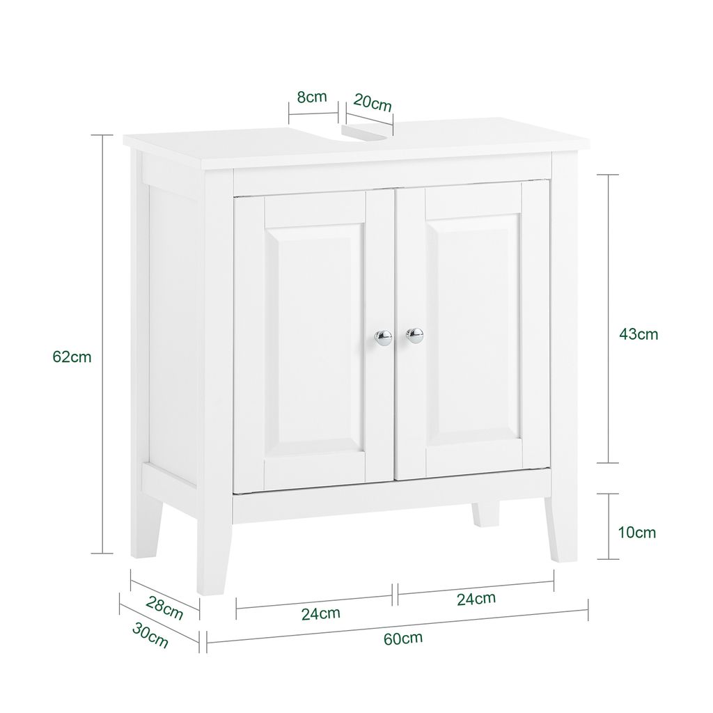 SoBuy Waschbeckenunterschrank Badschrank Waschtisch Produktbild 4