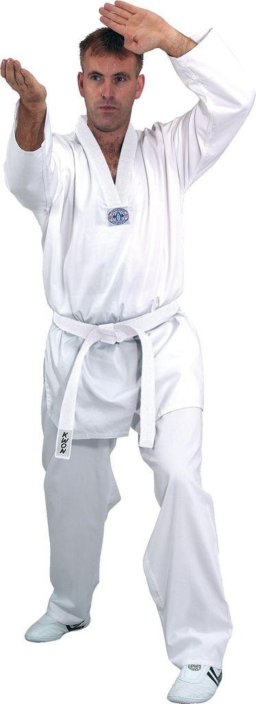 TKD-Anzug Hadan Plus. weißes Revers 110