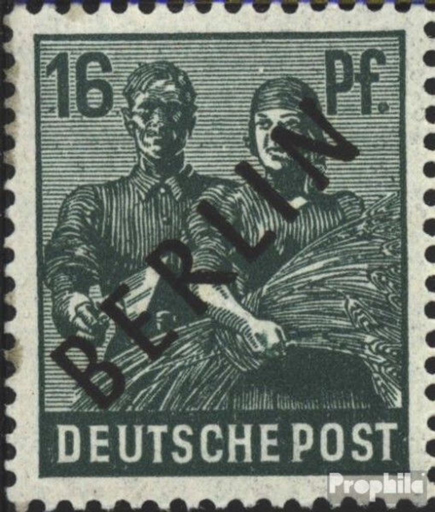 Briefmarken Berlin (West) 1948 Mi 7 postfrisch Schwarzaufdruck