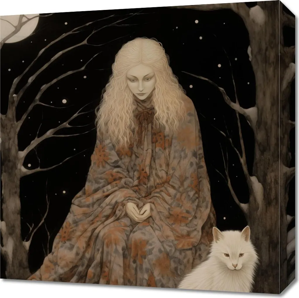 Quadro 50x50 cm Guardiana della Foresta | Arredo Design Artistico Online