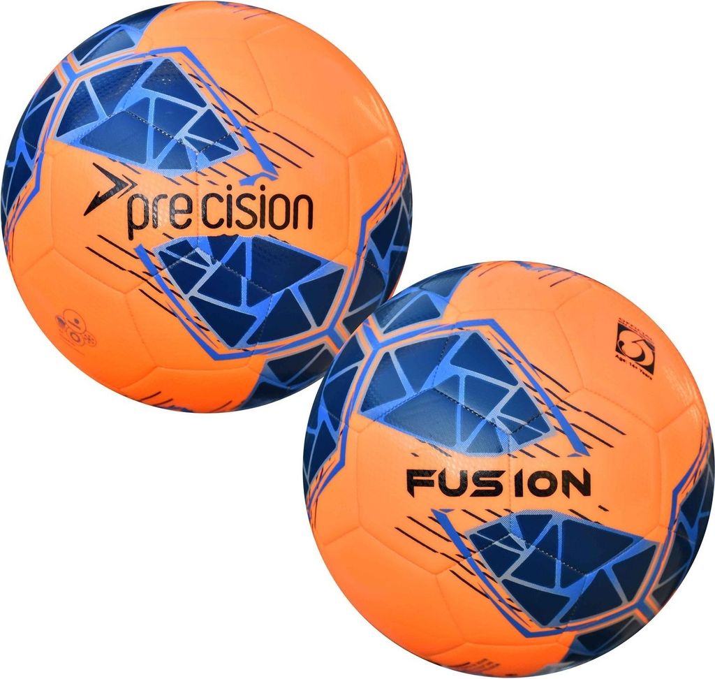 Precision - "Fusion FIFA Basic" Trainingsball RD3512 (4) (Fluoreszierendes Orange/Blau/Königsblau/Grau)