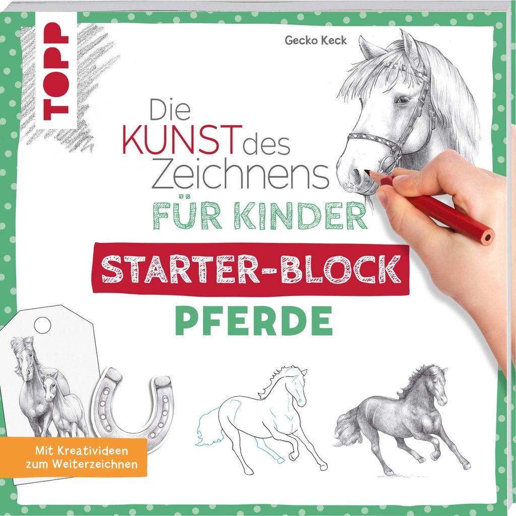 Die Kunst des Zeichnens für Kinder Starter-Block - Pferde Produktbild 